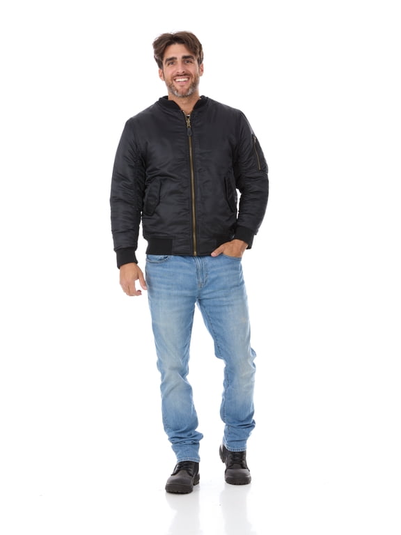 Men's MA-1 Flight Bomber Pilot Jacket-MA1-Blk-XXL
