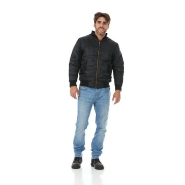 Men's MA-1 Flight Bomber Pilot Jacket-MA1-Blk-XXXL