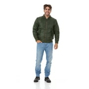 Mens MA-1 Flight Bomber Pilot Jacket-MA1-Olv-XL