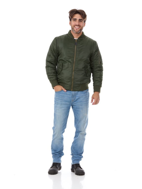 Men's MA-1 Flight Bomber Pilot Jacket-MA1-Olv-XL