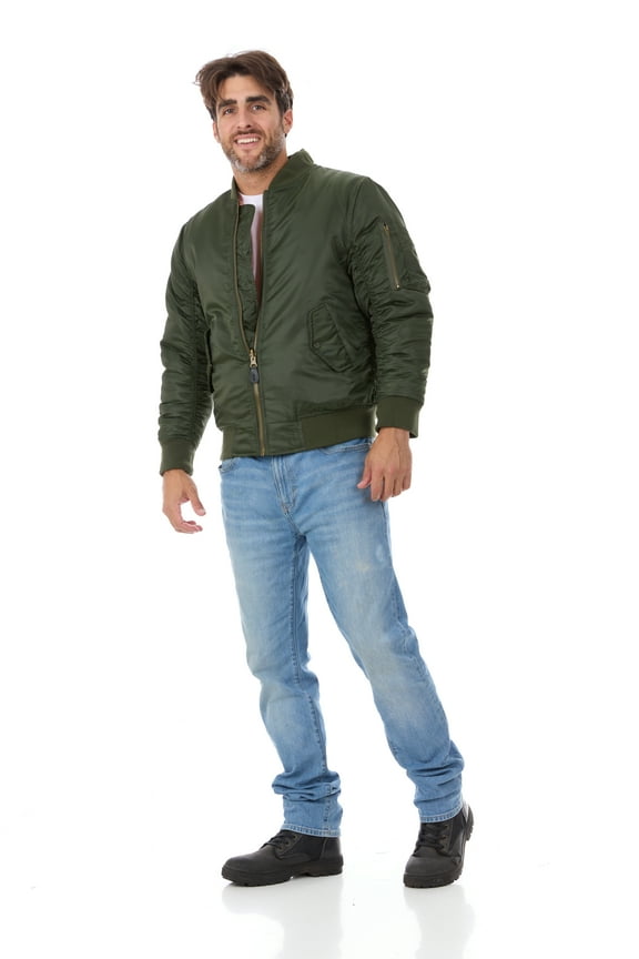 Men's MA-1 Flight Bomber Pilot Jacket-MA1-Olv-XXL