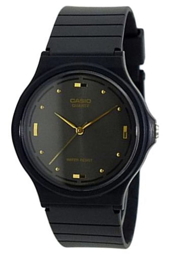 Men's MQ-76-1A Resin Quartz Watch with Black Dial