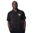 thumbnail image 1 of Men's MSX by Michael Strahan Black Las Vegas Raiders Baseline Raglan Polo, 1 of 3