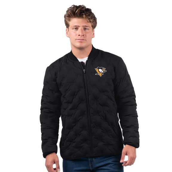 Men's MSX by Michael Strahan Black Pittsburgh Penguins Persistence Quilted Full-Zip Jacket