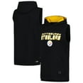 thumbnail image 1 of Men's MSX by Michael Strahan Black Pittsburgh Steelers Captain Sleeveless Hoodie T-Shirt, 1 of 3