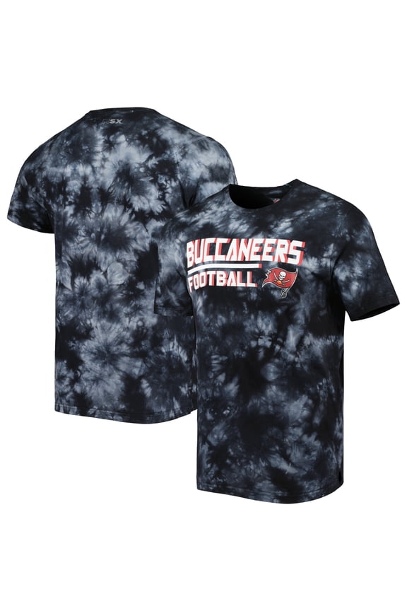 Men's MSX by Michael Strahan Black Tampa Bay Buccaneers Recovery Tie-Dye T-Shirt