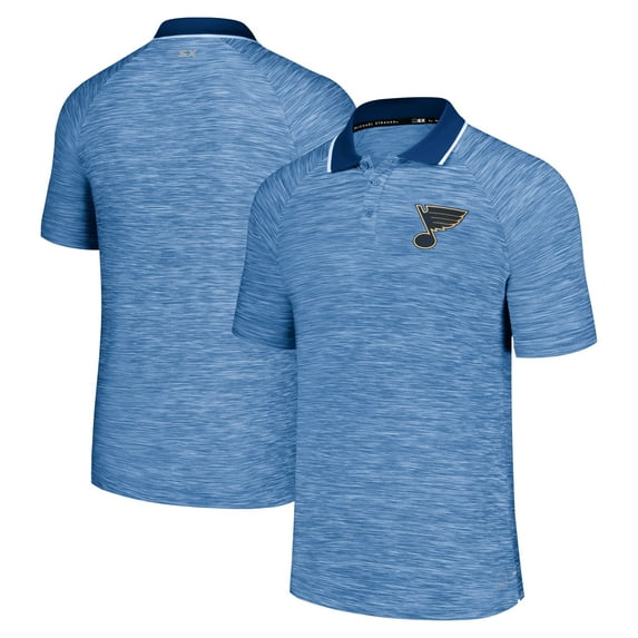 Men's MSX by Michael Strahan Blue St. Louis Blues Strategy Raglan Polo