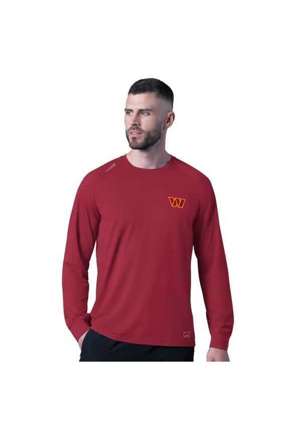 Men's MSX by Michael Strahan  Burgundy Washington Commanders Forward Long-Sleeve T-Shirt