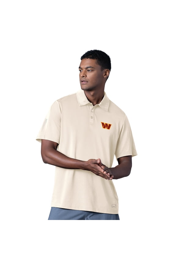 Men's MSX by Michael Strahan Cream Washington Commanders Tournament Polo
