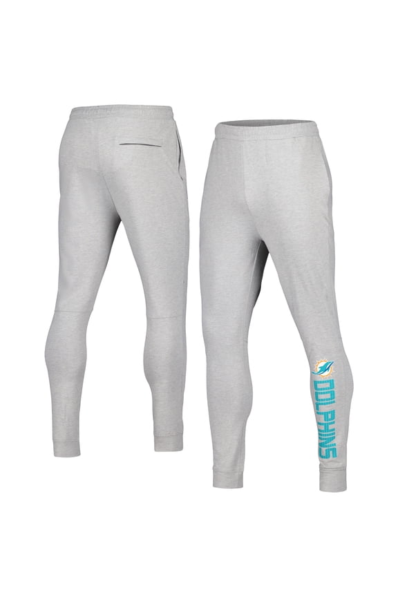 Men's MSX by Michael Strahan Gray Miami Dolphins Lounge Jogger Pants