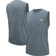 Men's MSX by Michael Strahan Gray New Orleans Saints Warm Up Sleeveless T-Shirt