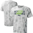 thumbnail image 1 of Men's MSX by Michael Strahan Gray Seattle Seahawks Resolution Tie-Dye Raglan T-Shirt, 1 of 3