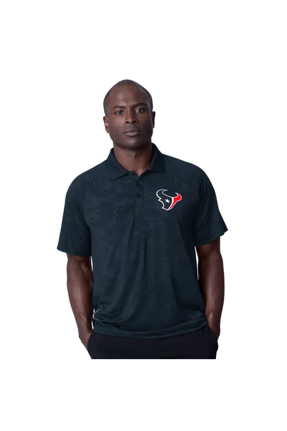 Men's MSX by Michael Strahan Navy Houston Texans Baseline Raglan Polo