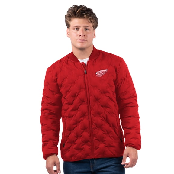 Men's MSX by Michael Strahan  Red Detroit Red Wings Persistence Quilted Full-Zip Jacket