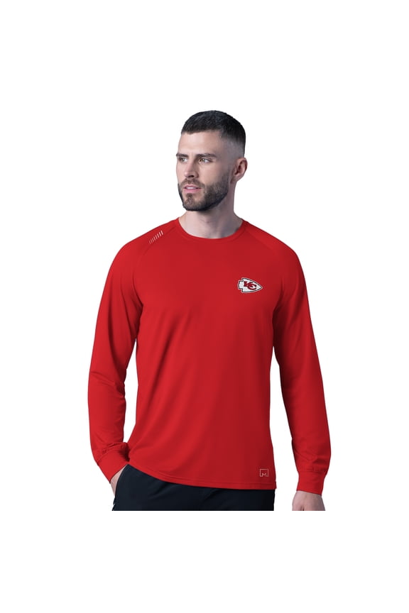 Men's MSX by Michael Strahan Red Kansas City Chiefs Forward Long-Sleeve T-Shirt