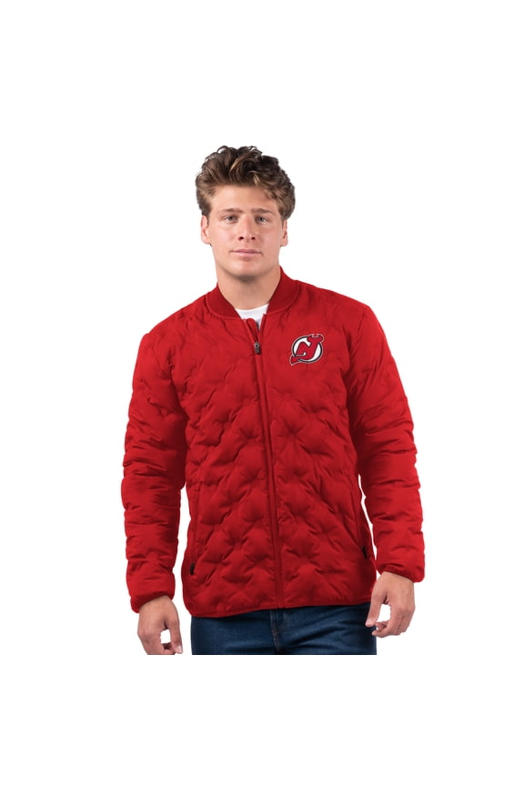 Men's MSX by Michael Strahan Red New Jersey Devils Persistence Quilted Full-Zip Jacket