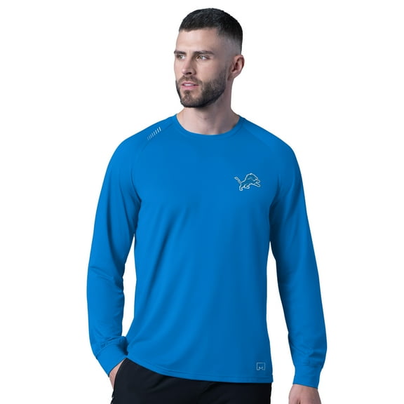 Men's MSX by Michael Strahan Royal Detroit Lions Forward Long-Sleeve T-Shirt