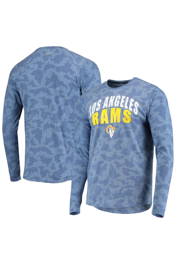 Men's MSX by Michael Strahan Royal Los Angeles Rams Camo Performance Long Sleeve T-Shirt