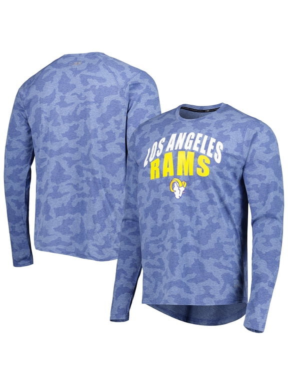 Men's MSX by Michael Strahan Royal Los Angeles Rams Performance Camo Long Sleeve T-Shirt
