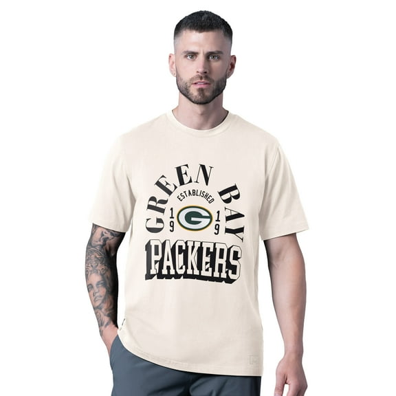 Men's MSX by Michael Strahan White Green Bay Packers Whiteout Vintage T-Shirt