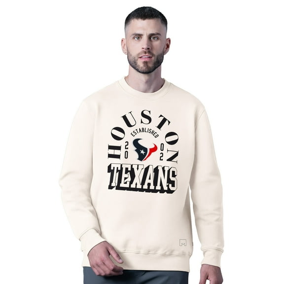 Men's MSX by Michael Strahan  White Houston Texans Whiteout Tri-Blend Sweatshirt