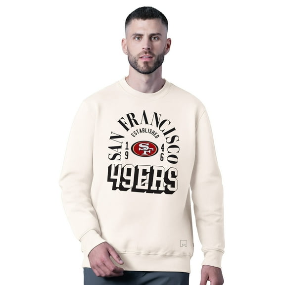 Men's MSX by Michael Strahan White San Francisco 49ers Whiteout Tri-Blend Sweatshirt