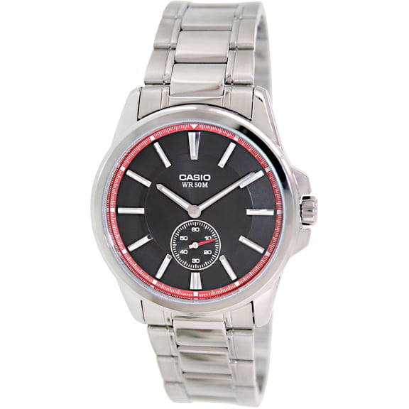 Men's MTPE101D-1A2V Silver Stainless-Steel Quartz Watch