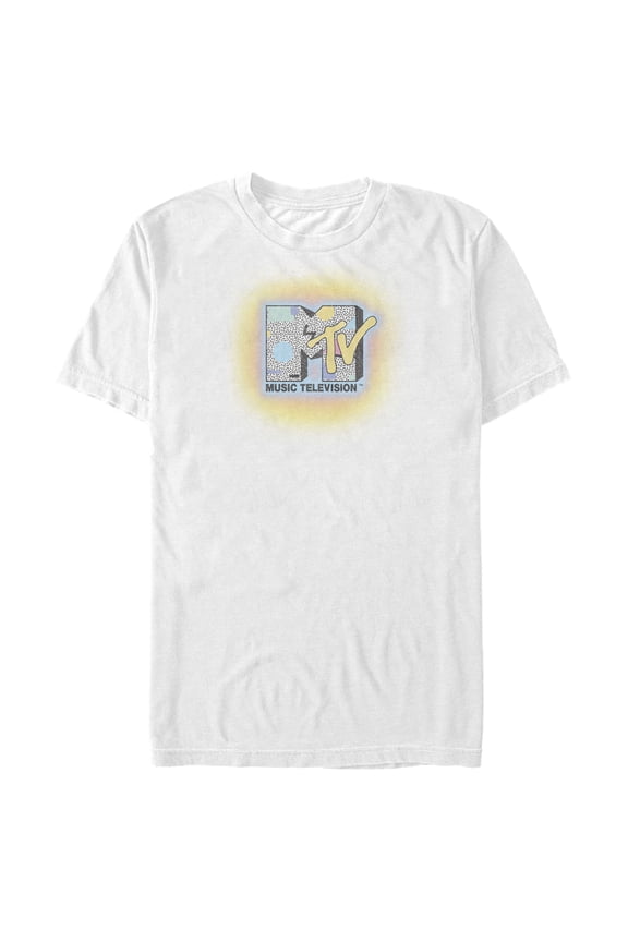 Men's MTV 80s Aura Logo Graphic Tee White 3X Large