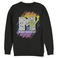 thumbnail image 1 of Men's MTV 80s Print Pattern Logo  Sweatshirt Black Large, 1 of 3