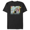 thumbnail image 1 of Men's MTV 80s Style Print Logo Graphic Tee Black X Large, 1 of 4
