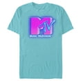 thumbnail image 1 of Men's MTV Airbrush Logo  Graphic Tee Tahiti Blue 2X Large, 1 of 3