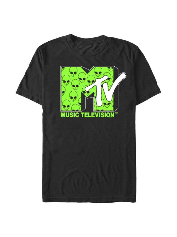 Men's MTV Alien Logo Graphic Tee Black Large