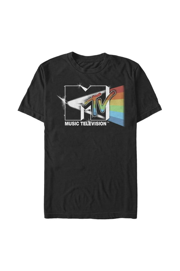 Men's MTV Artistic Rainbow Logo Graphic T-Shirt