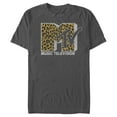 thumbnail image 1 of Men's MTV Cheetah Print Logo Graphic Tee Charcoal 3X Large, 1 of 5
