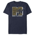 thumbnail image 1 of Men's MTV Cheetah Print Logo Graphic Tee Navy Blue Medium, 1 of 5