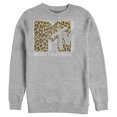 thumbnail image 1 of Men's MTV Cheetah Print Logo Sweatshirt Athletic Heather Small, 1 of 4