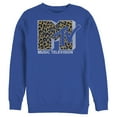 thumbnail image 1 of Men's MTV Cheetah Print Logo Sweatshirt Royal Blue 3X Large, 1 of 4
