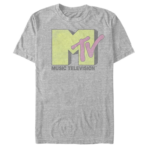 Men's MTV Classic Pastel Logo Graphic Tee Athletic Heather 2X Large