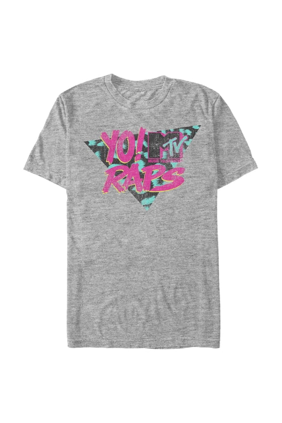 Men's MTV Classic Yo! Raps  Graphic Tee Athletic Heather 2X Large