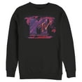 thumbnail image 1 of Men's MTV Dot Print Globe Logo  Sweatshirt Black Large, 1 of 3