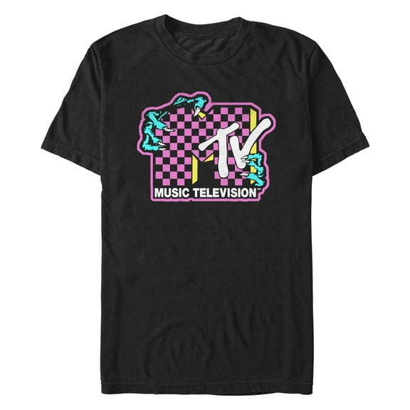 Men's MTV Dragon Checker Logo  Graphic T-Shirt