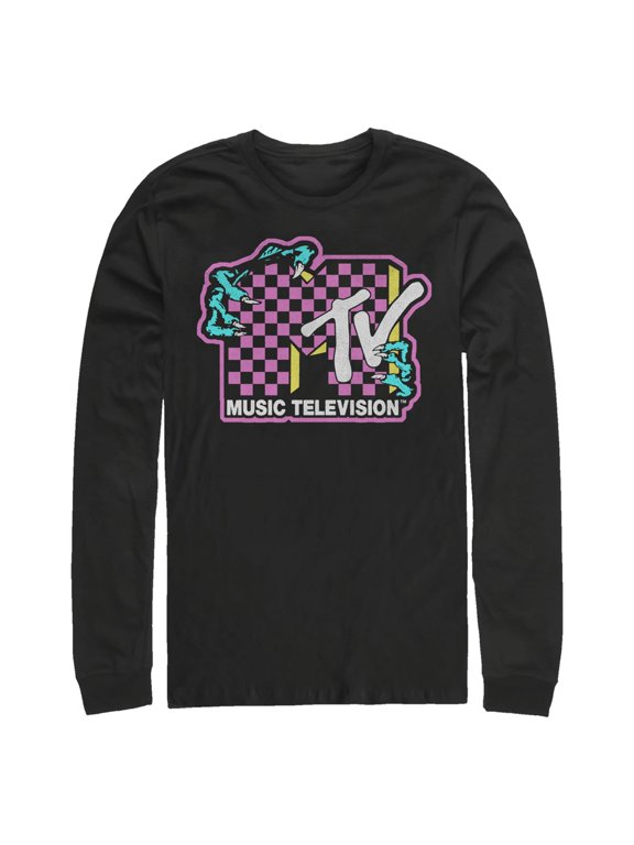 Men's MTV Dragon Checker Logo Long Sleeve Shirt
