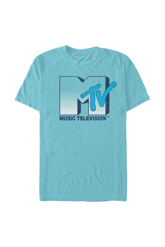 Men's MTV Faded Logo  Graphic Tee Tahiti Blue 2X Large