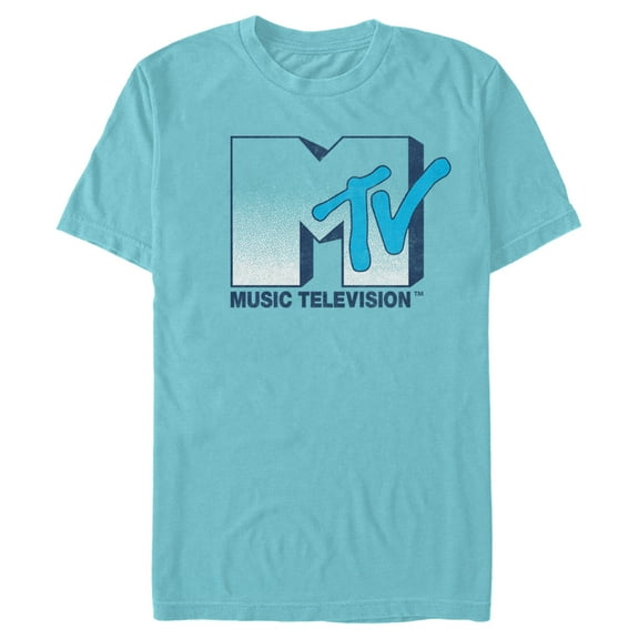 Men's MTV Faded Logo Graphic Tee Tahiti Blue 3X Large