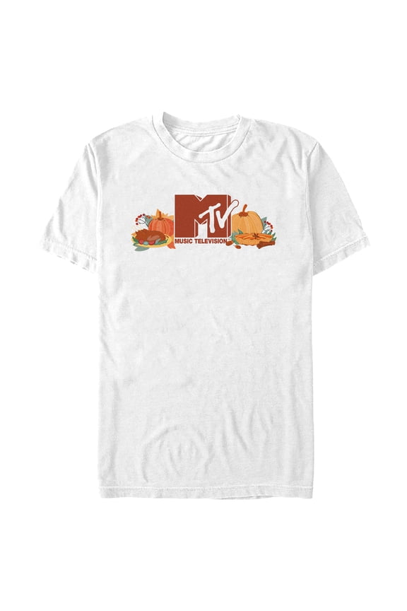 Men's MTV Fall Logo Graphic Tee White 2X Large