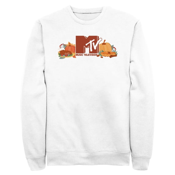 Men's MTV Fall Logo Sweatshirt White Medium