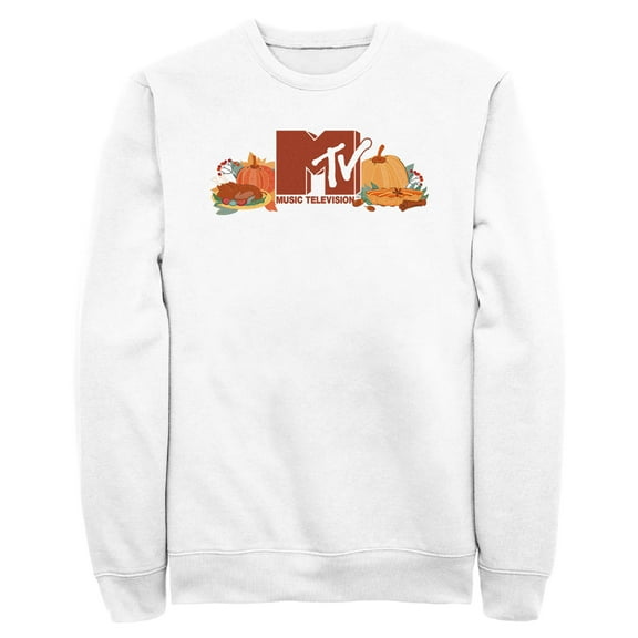 Men's MTV Fall Logo  Sweatshirt White Medium