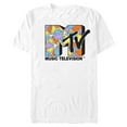 thumbnail image 1 of Men's MTV Glass Collage Logo  Graphic Tee White 3X Large, 1 of 4