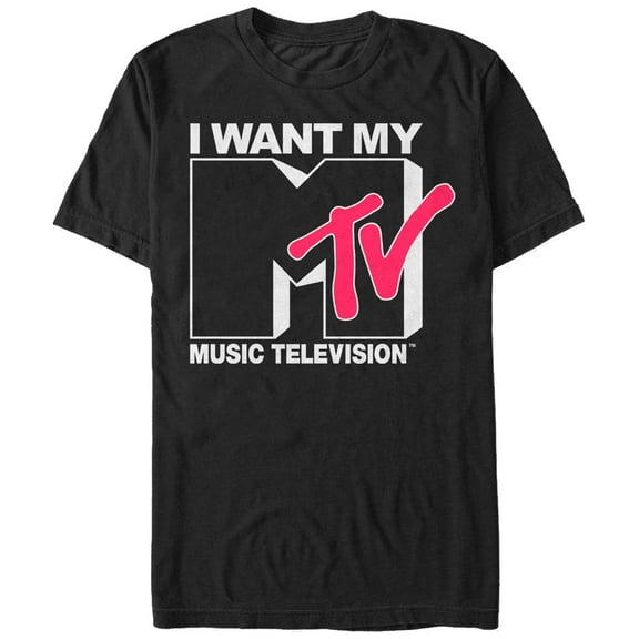 MTV Men's Want T-shirt Large Black