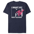 thumbnail image 1 of Men's MTV I Want My Music Television Graphic Tee Navy Blue 2X Large, 1 of 4